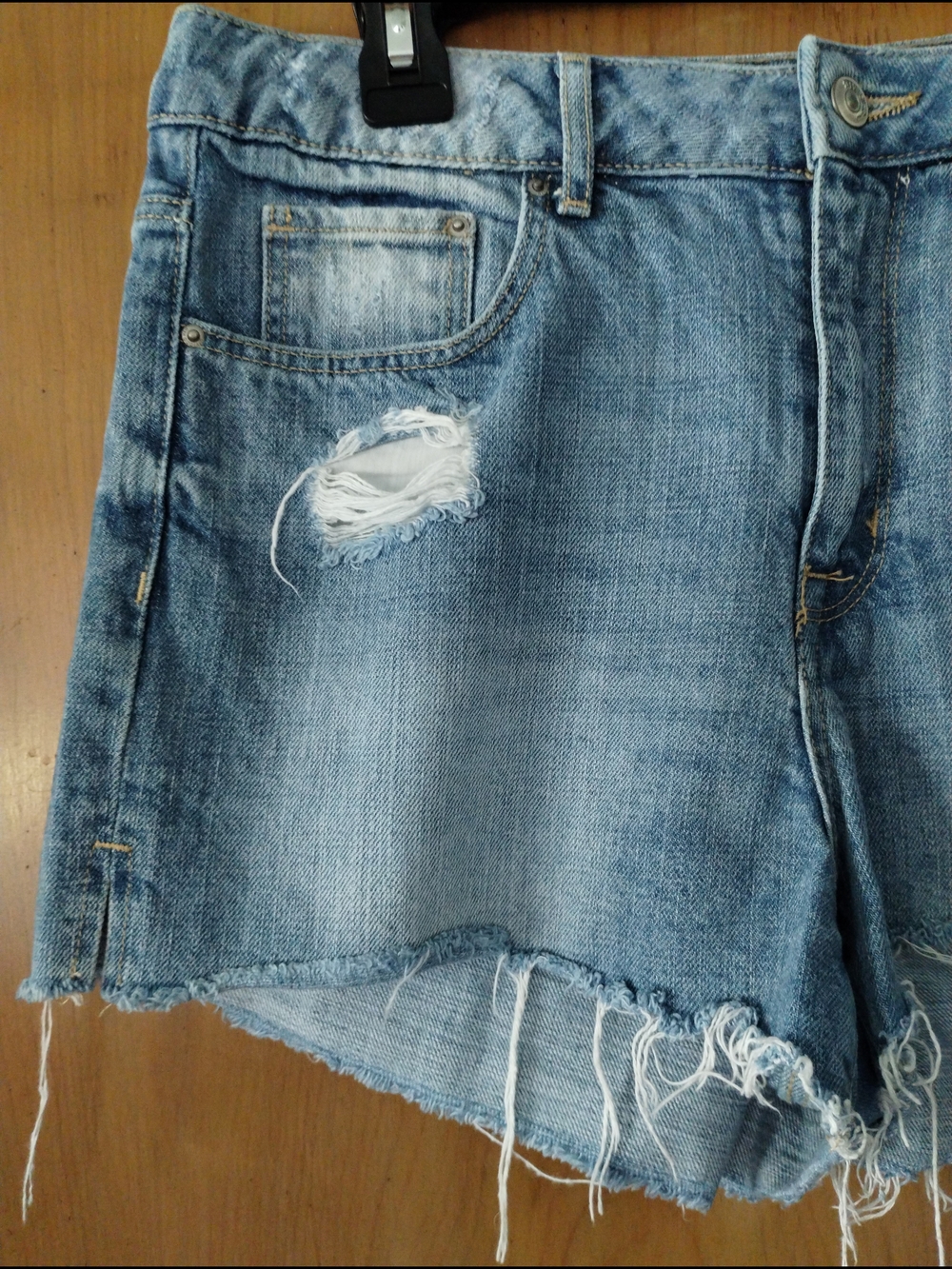 Light Blue Denim, High-waisted Shorts